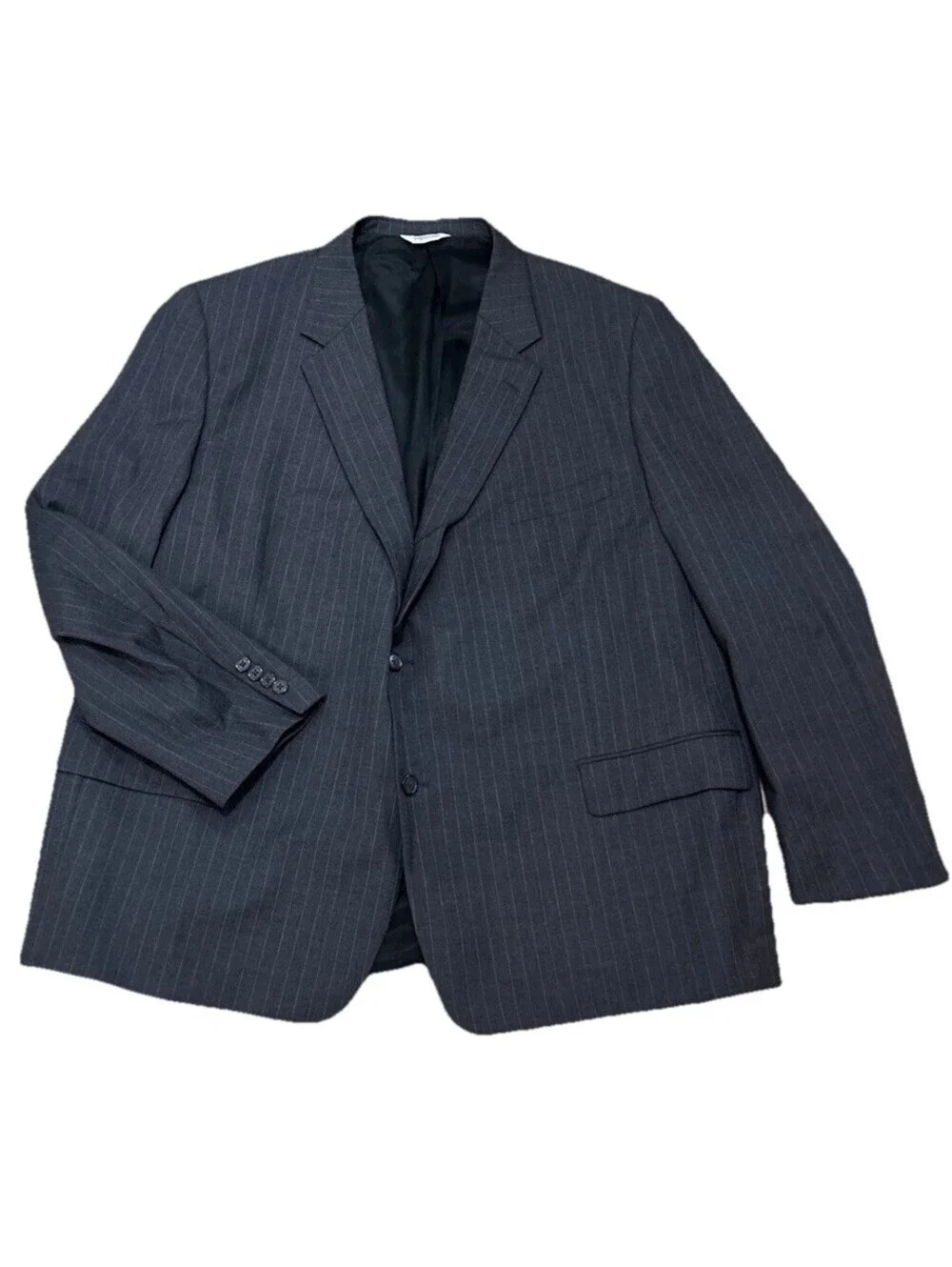 Joseph & Feiss 50 Regular 100%Wool Dark Gray Pin Stripe Blazer Jacket Business